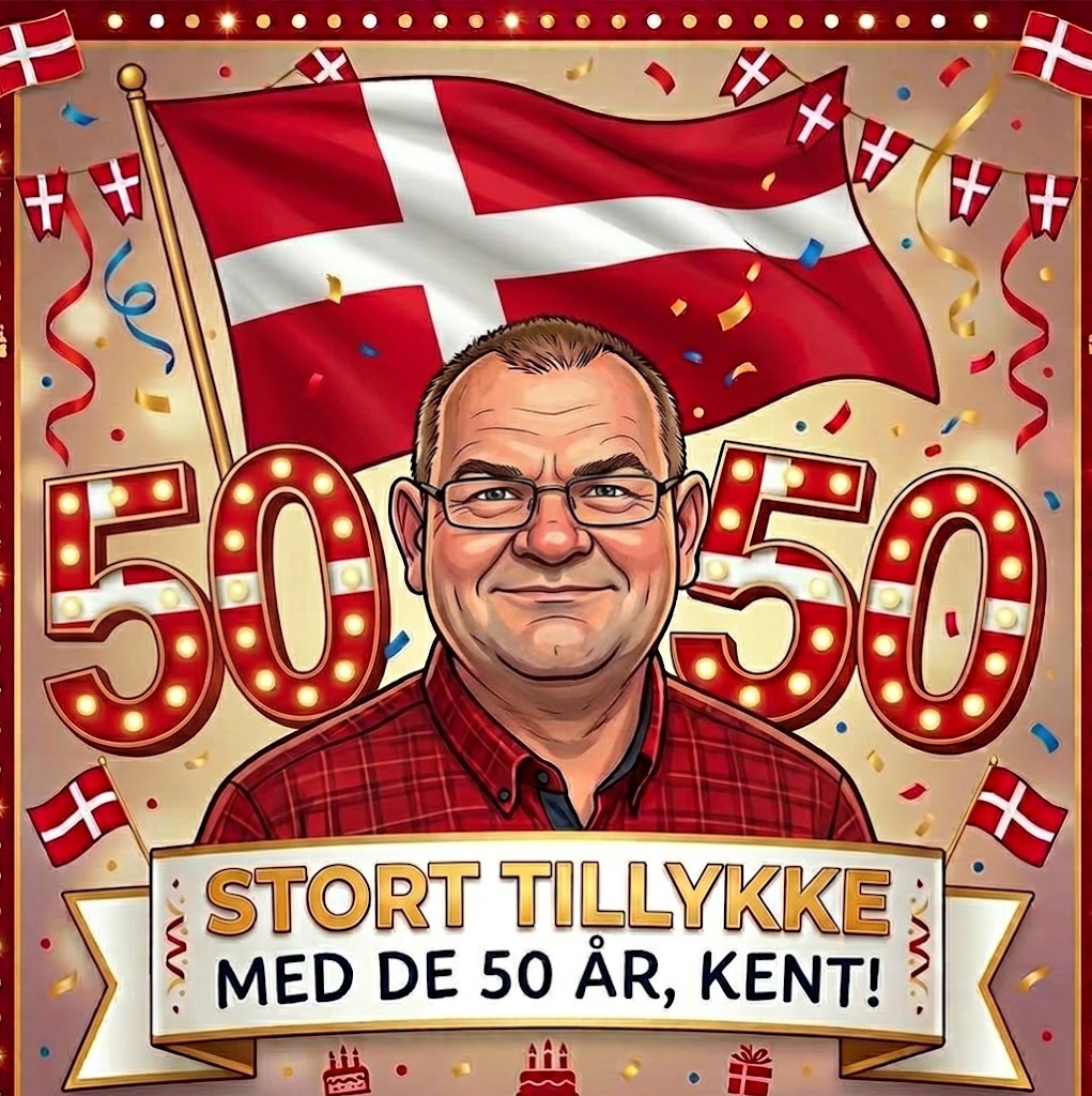 Tillykke med de 50 år til formand Kent Jensen